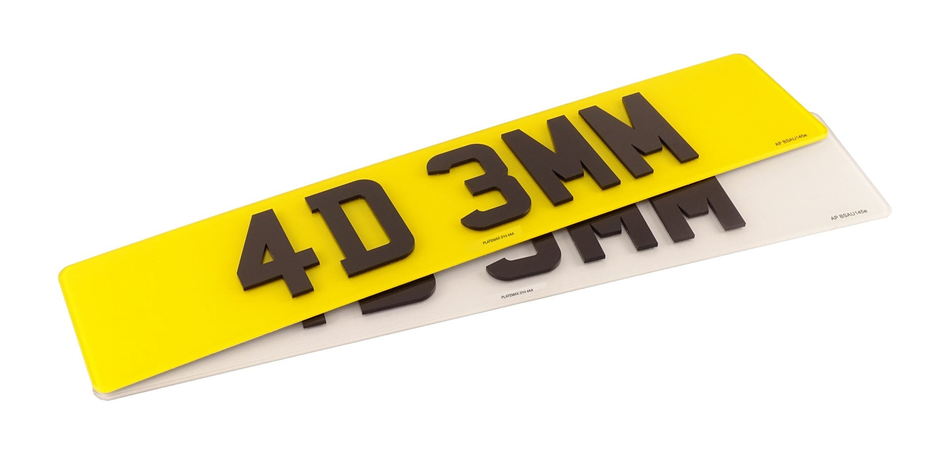 4D 3mm Raised Number Plates